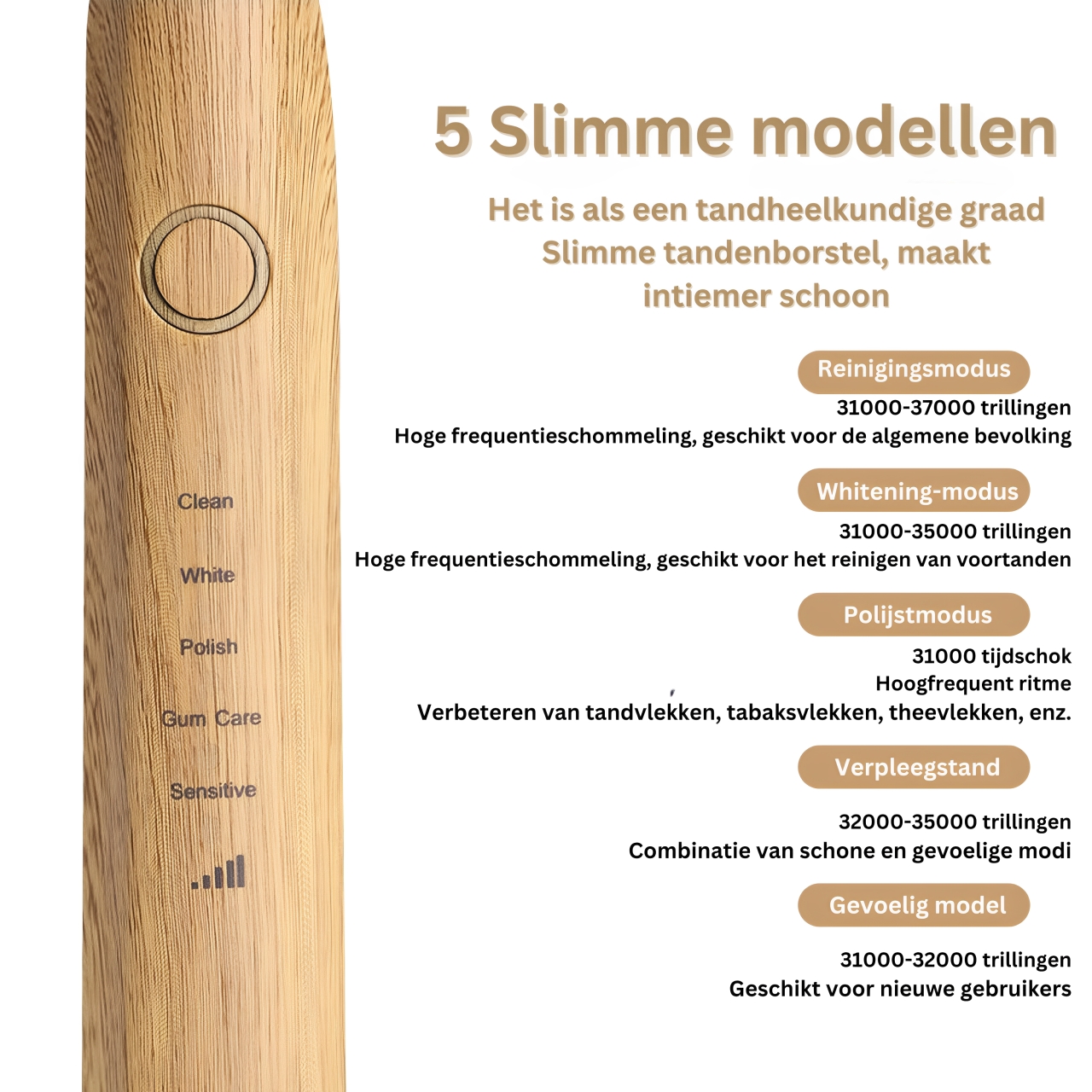 HydroSmile Bamboe elektrische tandenborstel